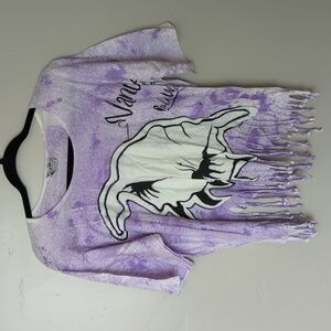 Double‎ Bull Vintage Purple Nanuatu Fringe Tee Shirt L